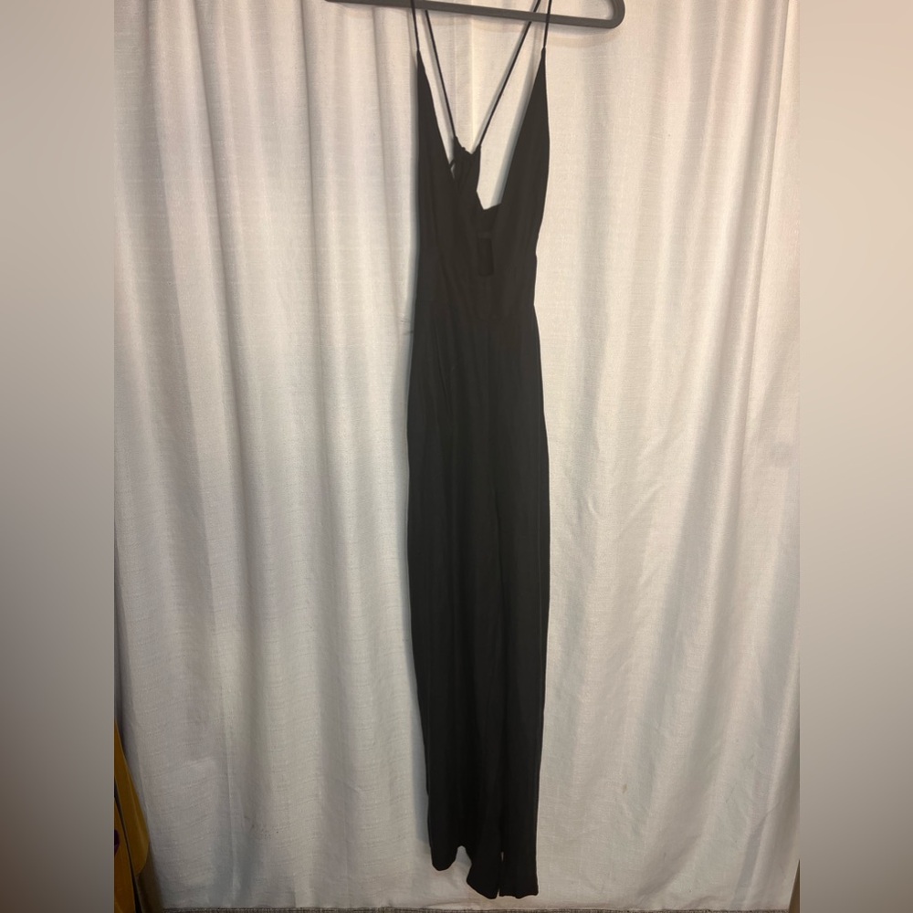 Free People Emma One Piece Linen Jumpsuit in Black - Picture 7 of 8